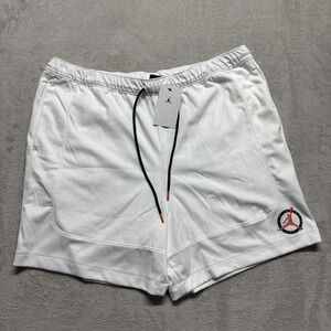 NWT Nike Air Jordan Flight Club Athletic Shorts Men's XXL White Mesh DX9722-100